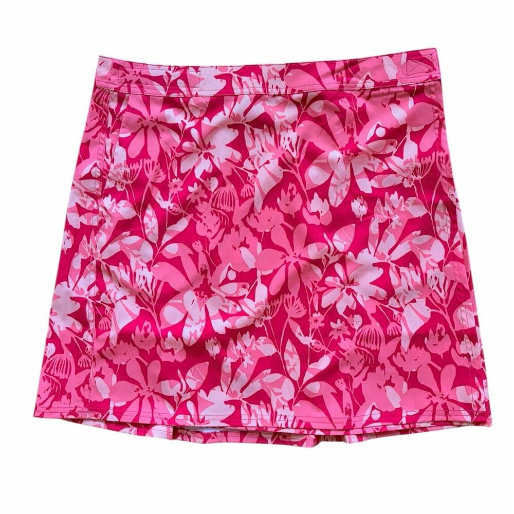 RipSkirt Hawaii Camo Floral Pink Adjustable Wrap Skirt Large Length 2 Pockets